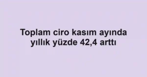 Toplam ciro kasım ayında yıllık yüzde 42,4 arttı