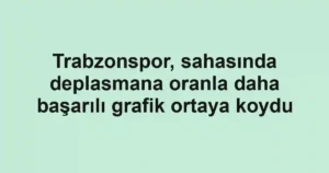 Trabzonspor, sahasında deplasmana oranla daha başarılı grafik ortaya koydu