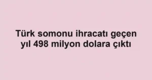 Türk somonu ihracatı geçen yıl 498 milyon dolara çıktı
