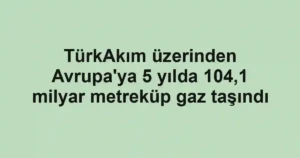 TürkAkım üzerinden Avrupa'ya 5 yılda 104,1 milyar metreküp gaz taşındı