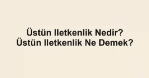 Üstün Iletkenlik Nedir? Üstün Iletkenlik Ne Demek?
