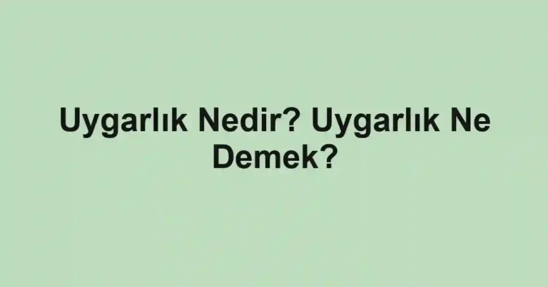 Uygarlık Nedir? Uygarlık Ne Demek?