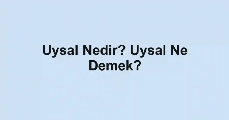 Uysal Nedir? Uysal Ne Demek?