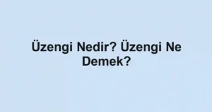 Üzengi Nedir? Üzengi Ne Demek?