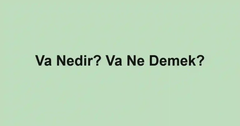 Va Nedir? Va Ne Demek?