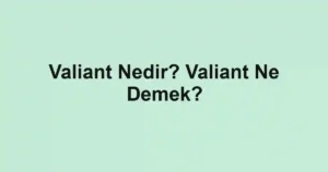Valiant Nedir? Valiant Ne Demek?
