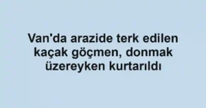 Van'da arazide terk edilen kaçak göçmen, donmak üzereyken kurtarıldı