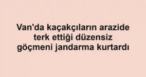 Van'da kaçakçıların arazide terk ettiği düzensiz göçmeni jandarma kurtardı