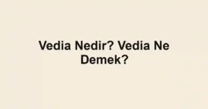 Vedia Nedir? Vedia Ne Demek?
