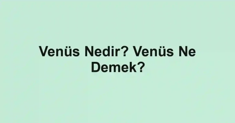 Venüs Nedir? Venüs Ne Demek?