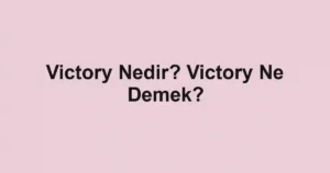 Victory Nedir? Victory Ne Demek?