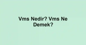 Vms Nedir? Vms Ne Demek?