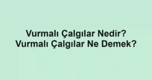 Vurmalı Çalgılar Nedir? Vurmalı Çalgılar Ne Demek?