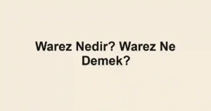 Warez Nedir? Warez Ne Demek?