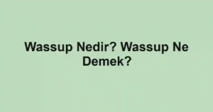 Wassup Nedir? Wassup Ne Demek?