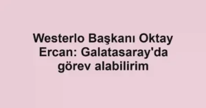 Westerlo Başkanı Oktay Ercan: Galatasaray'da görev alabilirim