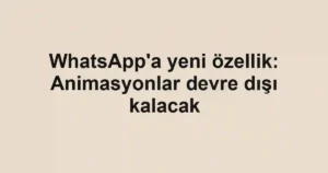 WhatsApp'a yeni özellik: Animasyonlar devre dışı kalacak