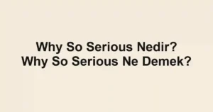 Why So Serious Nedir? Why So Serious Ne Demek?