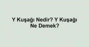 Y Kuşağı Nedir? Y Kuşağı Ne Demek?