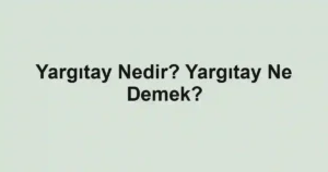 Yargıtay Nedir? Yargıtay Ne Demek?