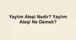 Yaylım Ateşi Nedir? Yaylım Ateşi Ne Demek?