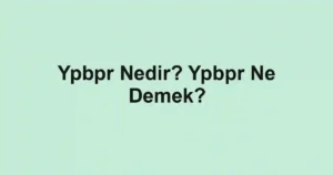 Ypbpr Nedir? Ypbpr Ne Demek?