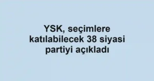 YSK, seçimlere katılabilecek 38 siyasi partiyi açıkladı