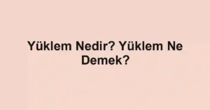 Yüklem Nedir? Yüklem Ne Demek?