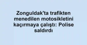Zonguldak'ta trafikten menedilen motosikletini kaçırmaya çalıştı: Polise saldırdı