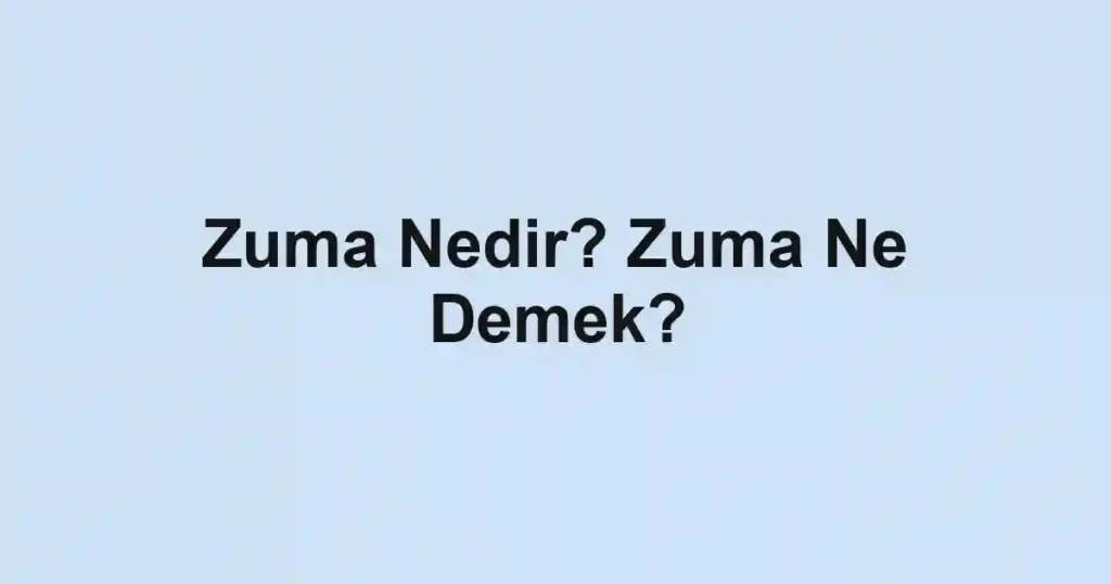 Zuma Nedir? Zuma Ne Demek?